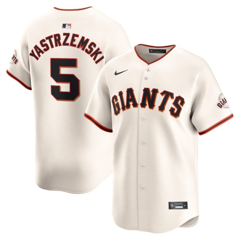 mike yastrzemski 5 san francisco giants home limited player men jersey cream