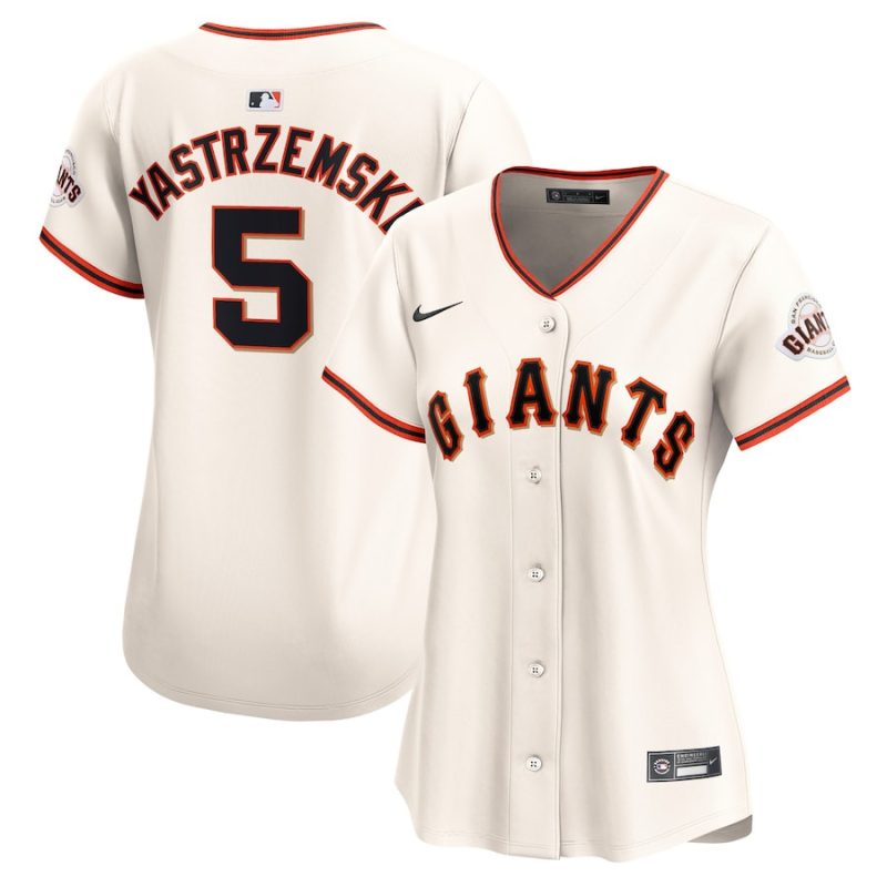 mike yastrzemski 5 san francisco giants home limited women jersey cream