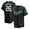 miles sanders 26 philadelphia eagles baseball men jersey black