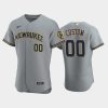 milwaukee brewers 00 custom road team gray jersey jersey