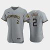 milwaukee brewers 2 luis urias road team gray jersey jersey