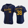 milwaukee brewers 38 devin williams alternate team navy jersey jersey