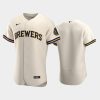 milwaukee brewers home team cream jersey jersey