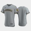 milwaukee brewers road team gray jersey jersey