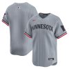 minnesota twins road limited men jersey gray