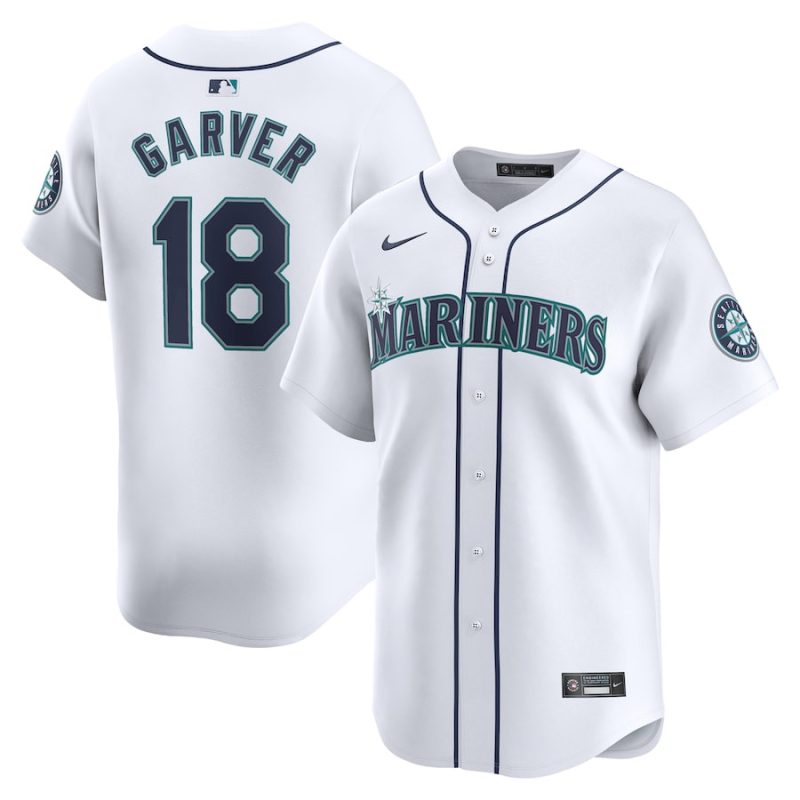 mitch garver 18 seattle mariners home limited men jersey white