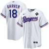 mitch garver 18 texas rangers 2023 world series stitched baseball jersey white