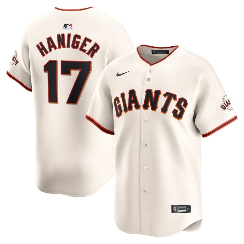 mitch haniger 17 san francisco giants home limited player men jersey cream