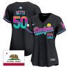 mookie betts 50 los angeles dodgers 2024 los angeles city style california republic patch women jersey black