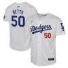 mookie betts 50 los angeles dodgers home limited player youth jersey white