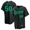 mookie betts 50 los angeles dodgers mexico baseball men jersey black