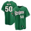 mookie betts 50 los angeles dodgers mexico baseball men jersey green