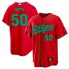 mookie betts 50 los angeles dodgers mexico baseball men jersey red