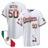 mookie betts 50 los angeles dodgers mexico california map baseball men jersey white