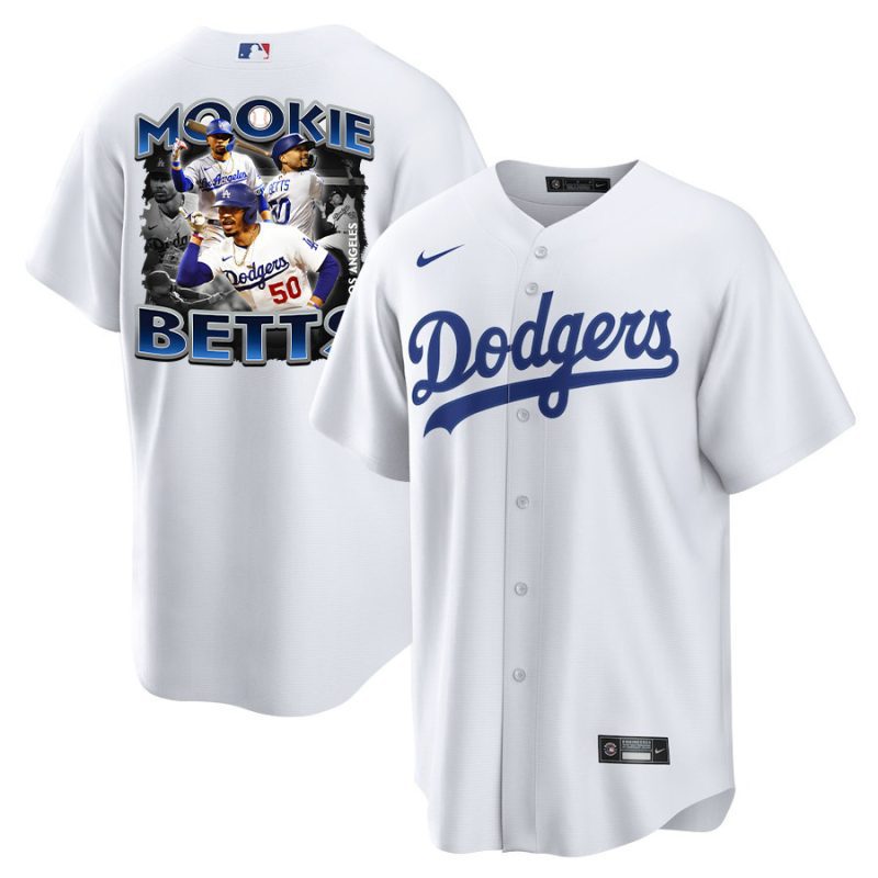 mookie betts 50 los angeles dodgers posture 2023 home player men jersey white