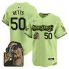 mookie betts 50 los angeles dodgers snoop dogg men jersey light green