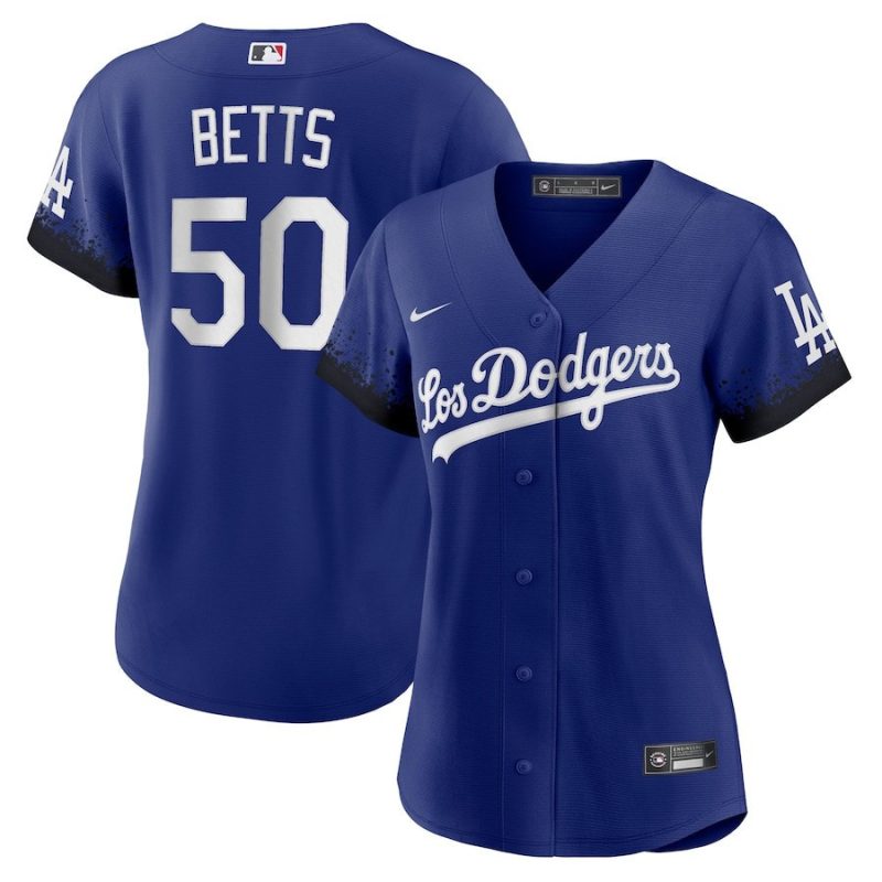 mookie betts 50 los angeles dodgers womens city connect player jersey royal