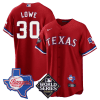 nathaniel lowe 30 texas rangers 2023 world series texas state patch men jersey red