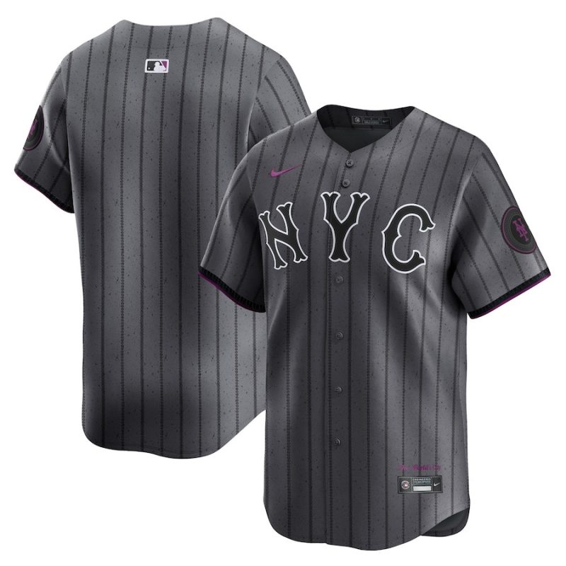 new york mets 2024 city connect limited men jersey graphite