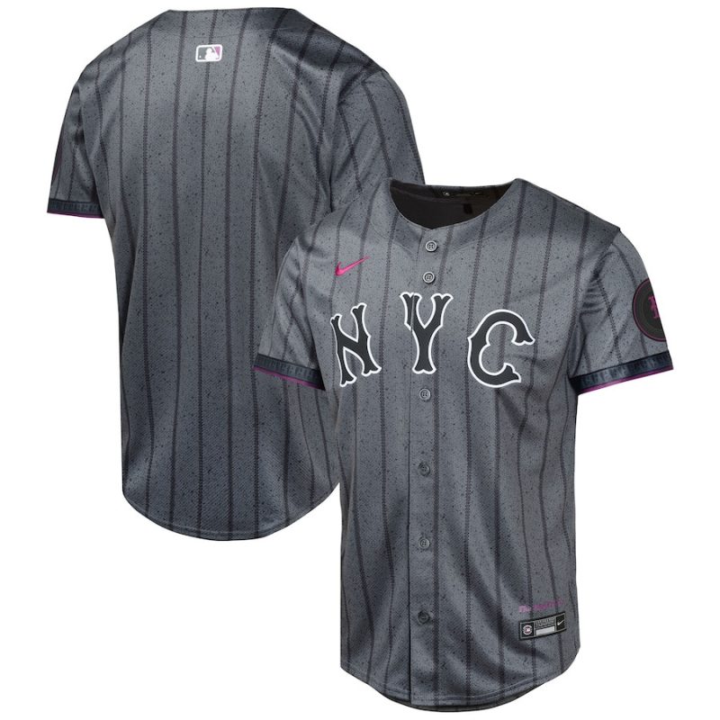 new york mets 2024 city connect limited youth jersey graphite