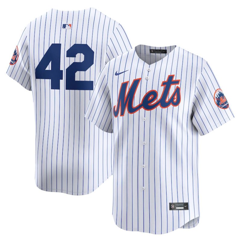 new york mets 2024 jackie robinson day home men limited jersey white