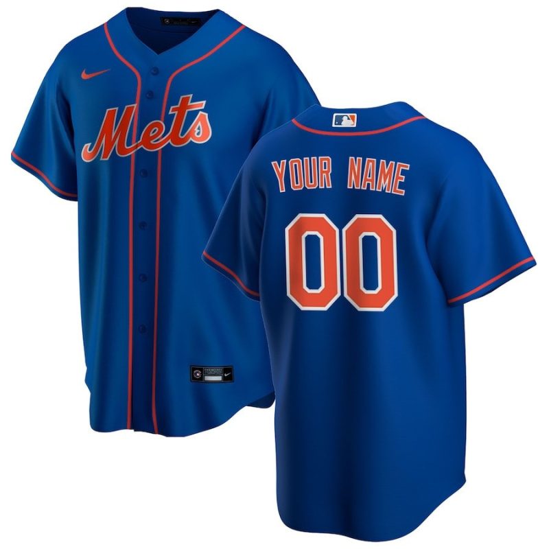 new york mets alternate custom men jersey royal