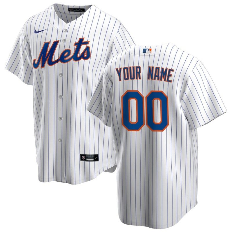 new york mets home custom men jersey white