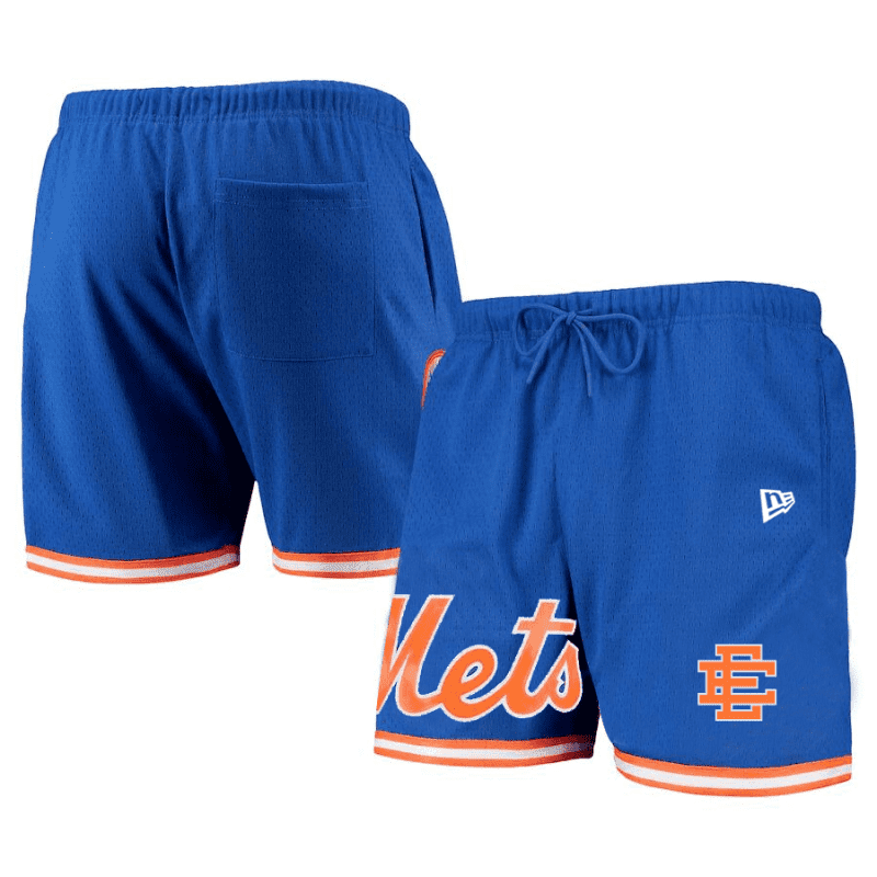 new york mets team standard men mesh shorts royal