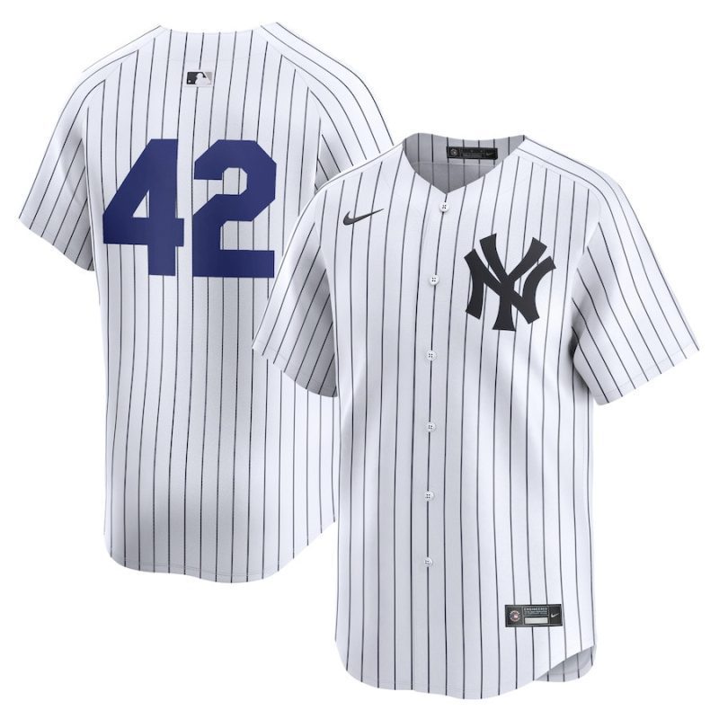 new york yankees 2024 jackie robinson day home men limited jersey white