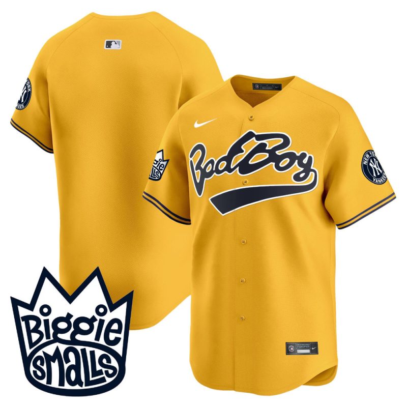 new york yankees biggie smalls men jersey gold