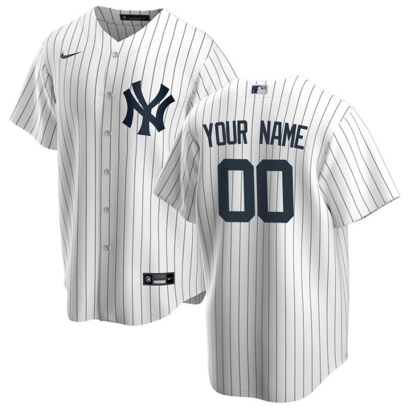 new york yankees home custom men jersey white