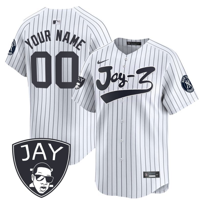 new york yankees jay z custom men jersey white