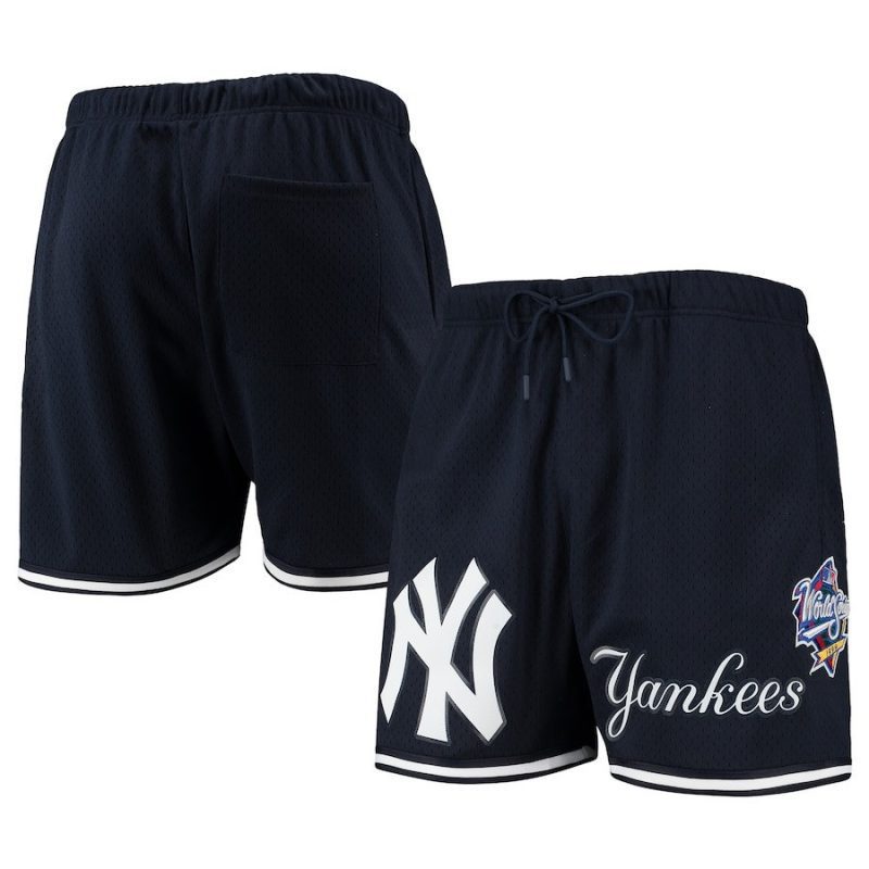 new york yankees team logo mesh shorts navy men