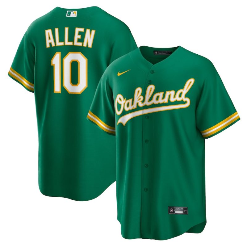 nick allen 10 oakland athletics alternate men jersey kelly green