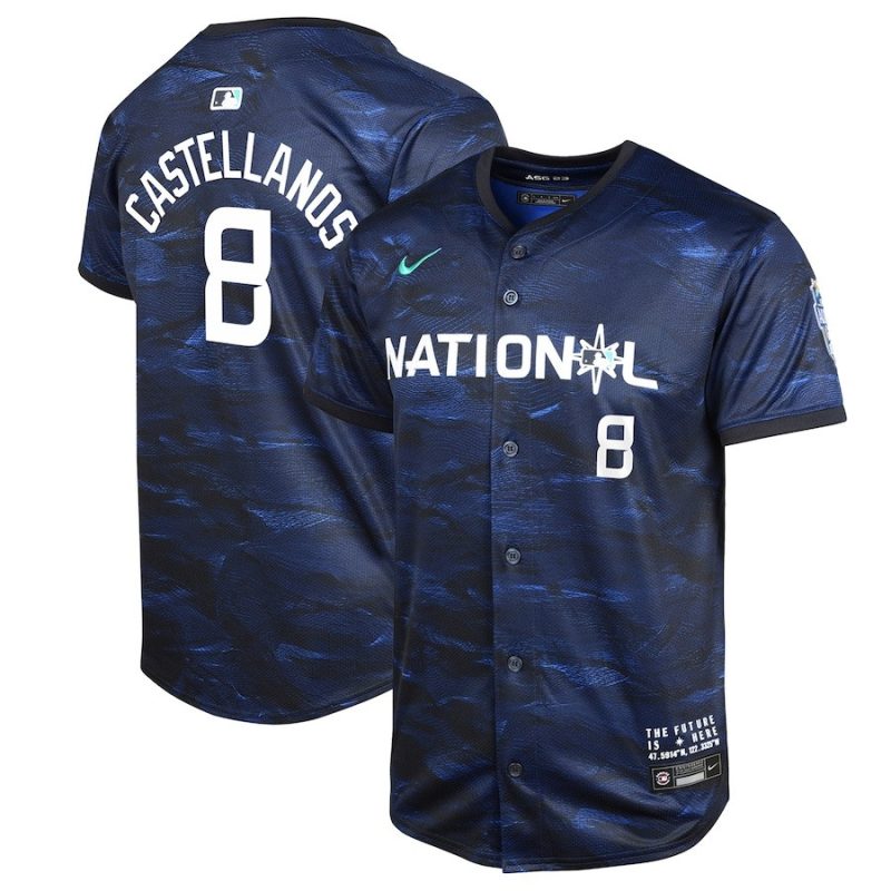 nick castellanos 8 national league 2023 all star game limited youth jersey royal