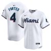 nick fortes 4 miami marlins home limited player men jersey white