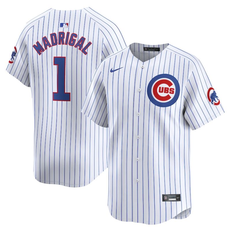 nick madrigal 1 chicago cubs home limited player men jersey white