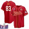 noah gray 83 kansas city chiefs super bowl lviii baseball men jersey red