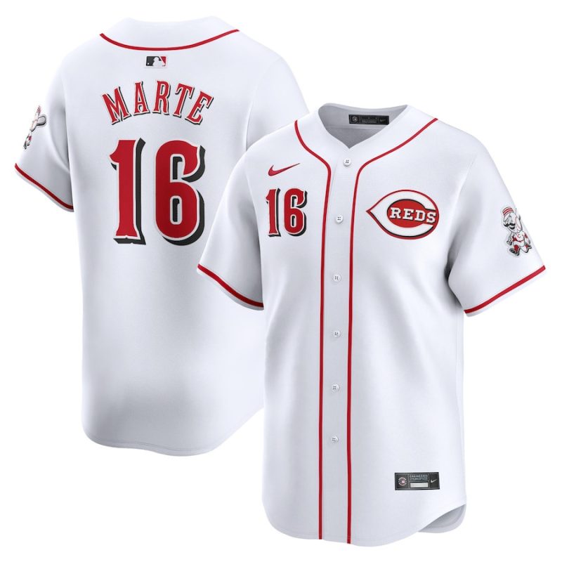 noelvi marte 16 cincinnati reds home limited men jersey white