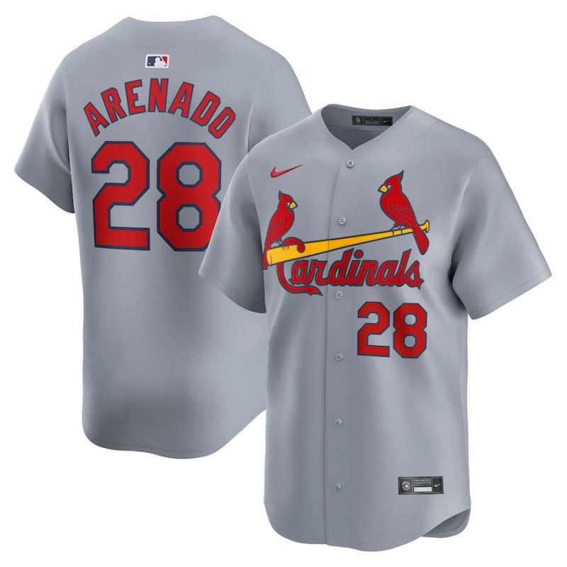 nolan arenado 28 st louis cardinals away limited player men jersey gray