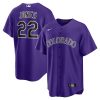 nolan jones 22 colorado rockies alternate men jersey purple