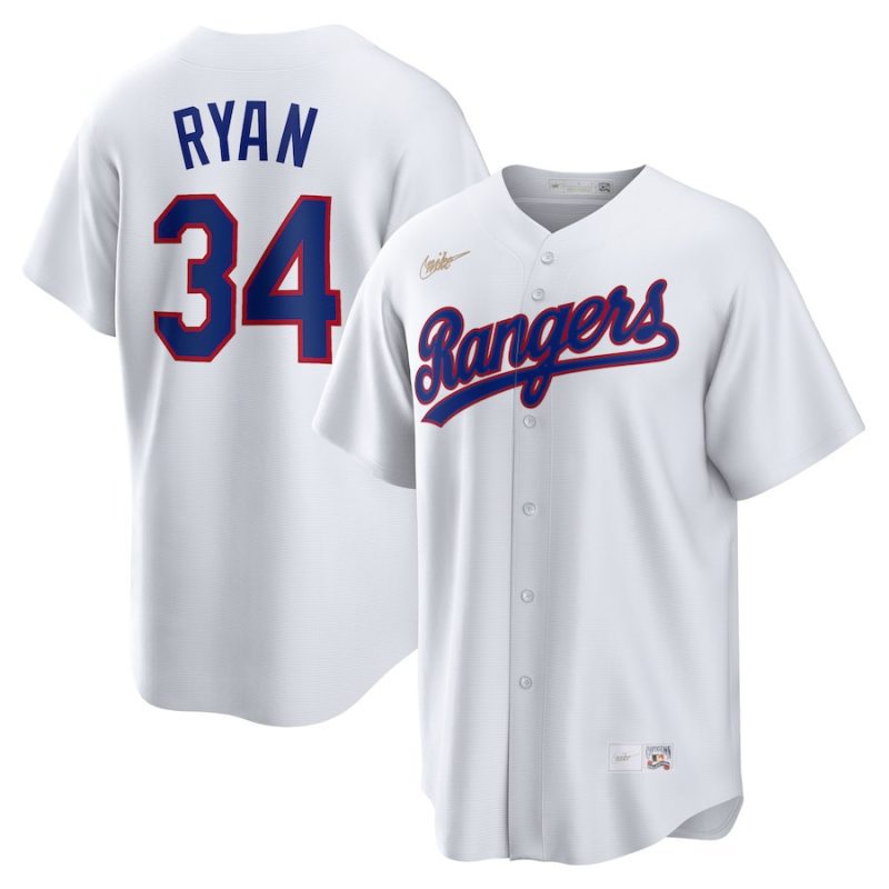 nolan ryan 34 texas rangers cooperstown collection home jersey white