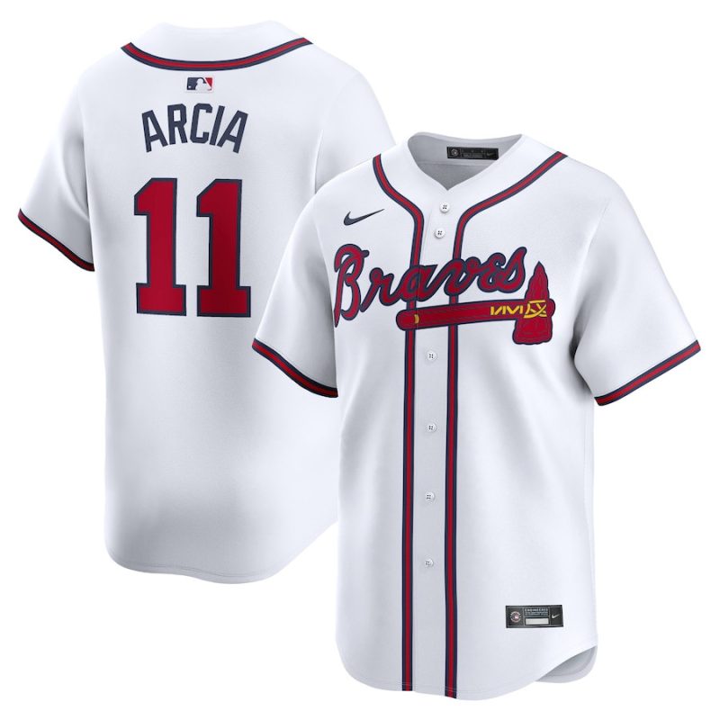 orlando arcia 11 atlanta braves home limited player men jersey white