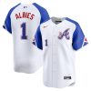 ozzie albies 1 atlanta braves city connect limited men jersey white