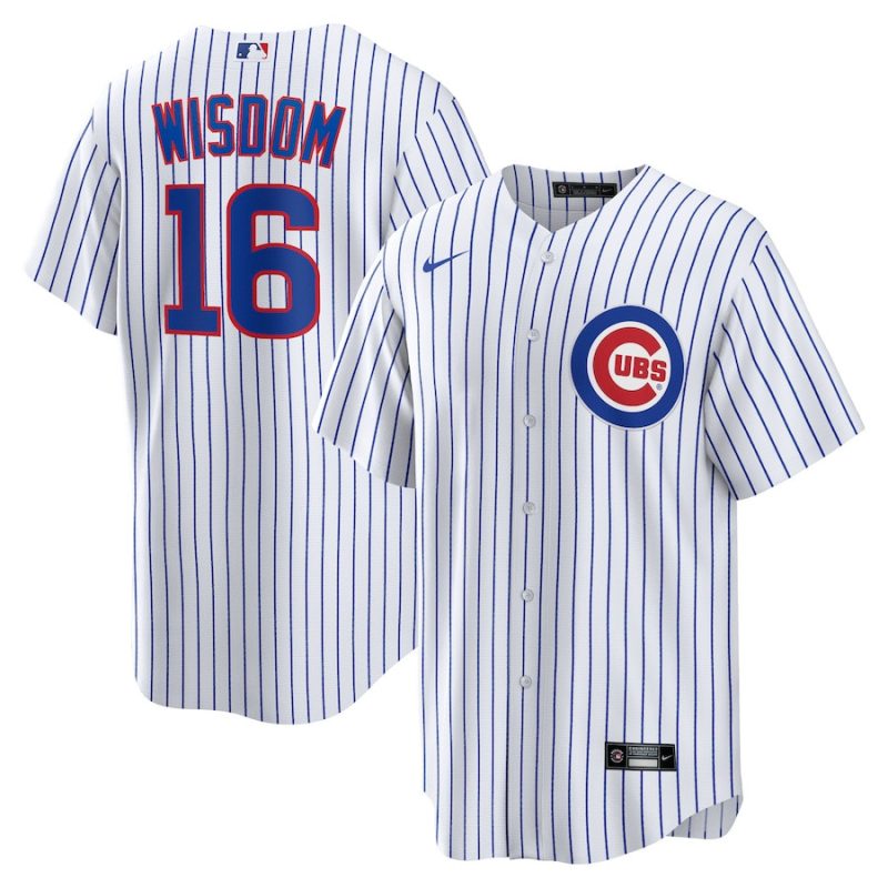 patrick wisdom 16 chicago cubs home men jersey white