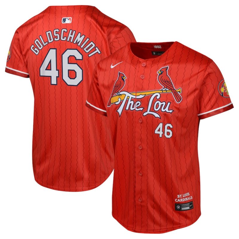 paul goldschmidt 46 st louis cardinals 2024 city connect limited youth jersey red