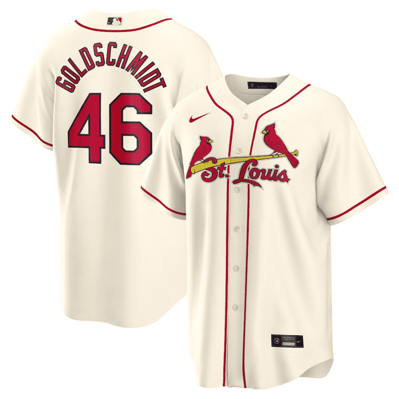 paul goldschmidt 46 st louis cardinals alternate men jersey cream