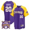 paul skenes 20 lsu tigers 2023 color sleeves champions baseball men jersey purple alternate