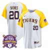 paul skenes 20 lsu tigers 2023 color sleeves champions baseball men jersey white alternate