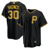 paul skenes 30 pittsburgh pirates alternate men jersey black